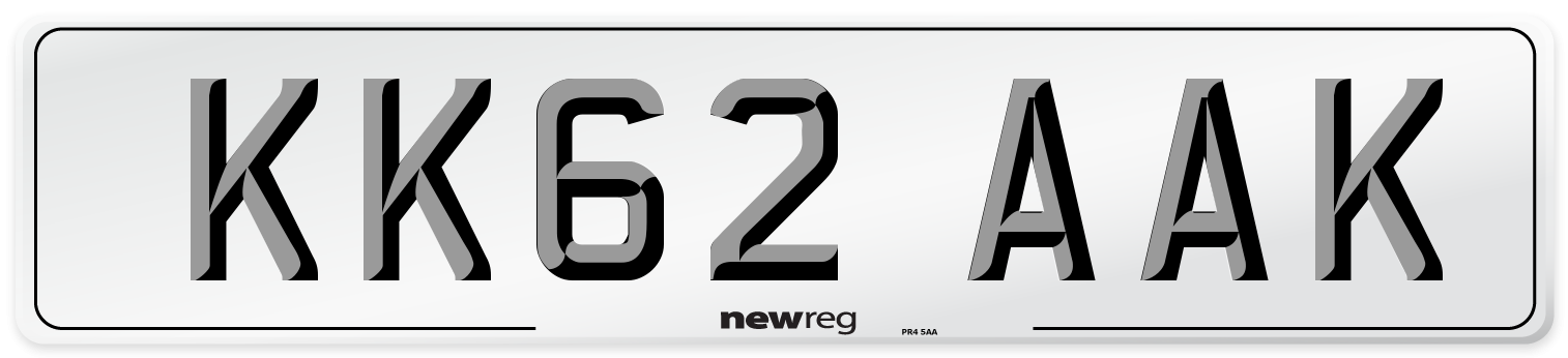 KK62 AAK Number Plate from New Reg